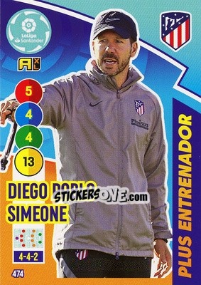 Cromo Diego Pablo Simeone - Liga Santander 2020-2021. Adrenalyn XL - Panini