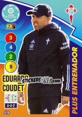Sticker Eduardo Coudet - Liga Santander 2020-2021. Adrenalyn XL - Panini