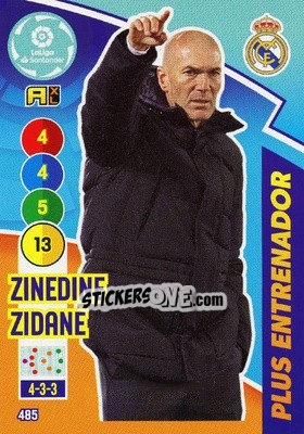 Sticker Zinedine Zidane - Liga Santander 2020-2021. Adrenalyn XL n. 485 - Panini