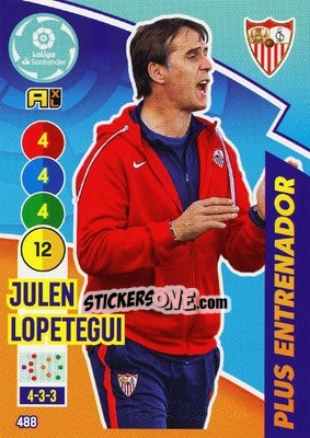 Sticker Julen Lopetegui - Liga Santander 2020-2021. Adrenalyn XL n. 488 - Panini