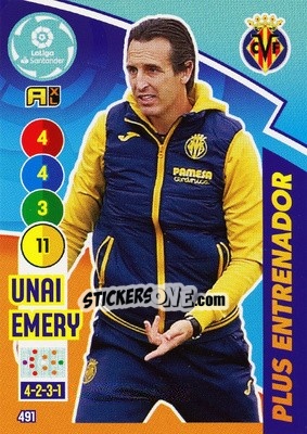 Cromo Unai Émery - Liga Santander 2020-2021. Adrenalyn XL - Panini