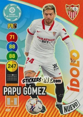 Sticker Papu Gómez - Liga Santander 2020-2021. Adrenalyn XL n. 495 - Panini