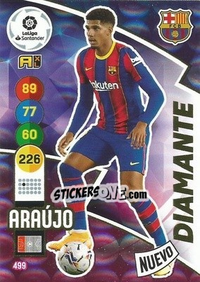 Sticker Araujo - Liga Santander 2020-2021. Adrenalyn XL n. 499 - Panini