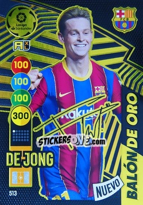 Sticker De Jong - Liga Santander 2020-2021. Adrenalyn XL - Panini