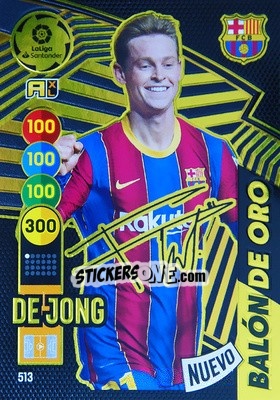 Sticker De Jong - Liga Santander 2020-2021. Adrenalyn XL n. 513 - Panini