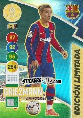 Sticker Griezmann - Liga Santander 2020-2021. Adrenalyn XL n. LE-AG - Panini