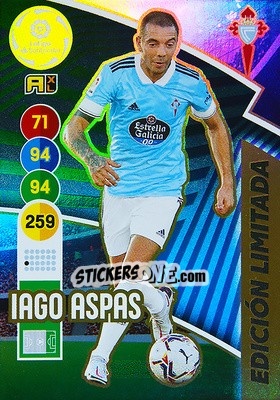 Figurina Iago Aspas - Liga Santander 2020-2021. Adrenalyn XL - Panini