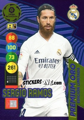 Figurina Sergio Ramos - Liga Santander 2020-2021. Adrenalyn XL - Panini