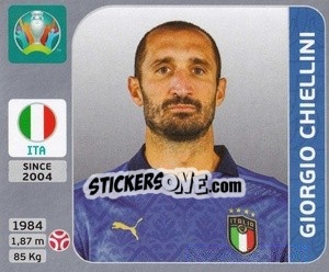 Sticker Giorgio Chiellini - UEFA Euro 2020. Pearl Edition n. 17 - Panini
