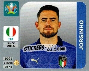 Sticker Jorginho - UEFA Euro 2020. Pearl Edition n. 21 - Panini
