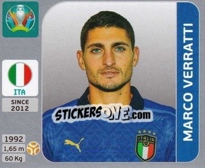 Sticker Marco Verratti - UEFA Euro 2020. Pearl Edition n. 24 - Panini