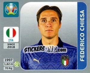 Sticker Federico Chiesa - UEFA Euro 2020. Pearl Edition n. 28 - Panini