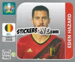 Sticker Eden Hazard - UEFA Euro 2020. Pearl Edition - Panini