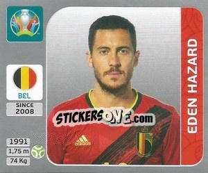 Sticker Eden Hazard - UEFA Euro 2020. Pearl Edition n. 140 - Panini