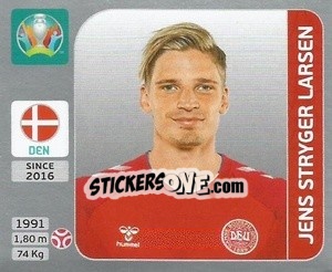 Sticker Jens Stryger Larsen - UEFA Euro 2020. Pearl Edition n. 163 - Panini