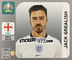 Sticker Jack Grealish - UEFA Euro 2020. Pearl Edition n. 413 - Panini