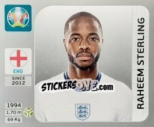 Sticker Raheem Sterling - UEFA Euro 2020. Pearl Edition n. 421 - Panini