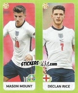 Sticker Mason Mount / Declan Rice - UEFA Euro 2020. Pearl Edition n. 425 - Panini