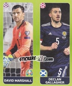Sticker David Marshall / Declan Gallagher - UEFA Euro 2020. Pearl Edition n. 428 - Panini