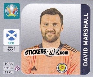 Sticker David Marshall - UEFA Euro 2020. Pearl Edition n. 435 - Panini