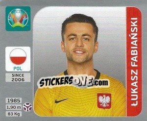 Sticker Lukasz Fabiański - UEFA Euro 2020. Pearl Edition n. 461 - Panini