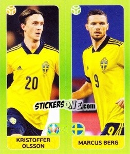 Sticker Kristoffer Olsson / Marcus Berg - UEFA Euro 2020. Pearl Edition n. 544 - Panini