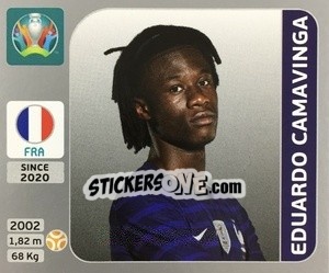 Sticker Eduardo Camavinga - UEFA Euro 2020. Pearl Edition n. 581 - Panini