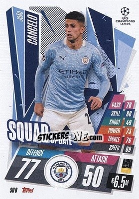 Sticker João Cancelo - UEFA Champions League 2020-2021. Match Attax Extra - Panini