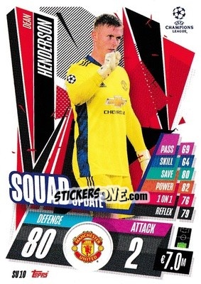 Sticker Dean Henderson - UEFA Champions League 2020-2021. Match Attax Extra n. SU10 - Panini