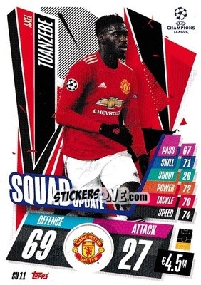 Sticker Axel Tuanzebe - UEFA Champions League 2020-2021. Match Attax Extra n. SU11 - Panini