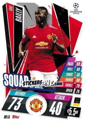 Sticker Eric Bailly - UEFA Champions League 2020-2021. Match Attax Extra n. SU13 - Panini