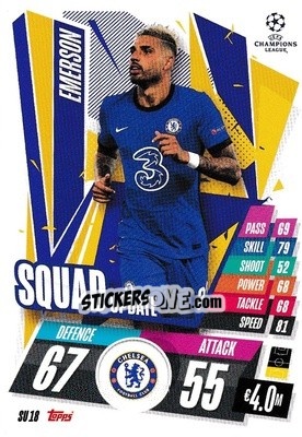 Sticker Emerson Palmieri - UEFA Champions League 2020-2021. Match Attax Extra n. SU18 - Panini