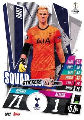 Sticker Joe Hart - UEFA Champions League 2020-2021. Match Attax Extra n. SU22 - Panini