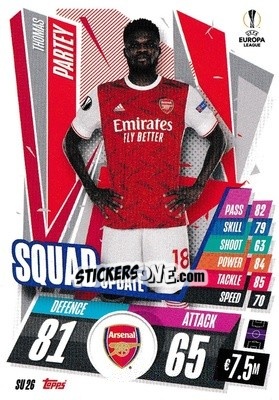Sticker Thomas Partey - UEFA Champions League 2020-2021. Match Attax Extra n. SU26 - Panini