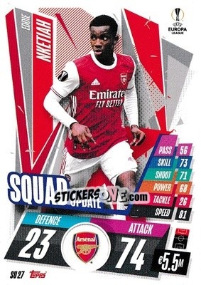 Sticker Eddie Nketiah - UEFA Champions League 2020-2021. Match Attax Extra - Panini