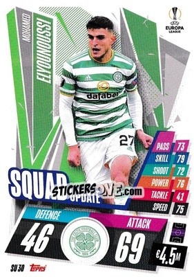 Sticker Mohamed Elyounoussi - UEFA Champions League 2020-2021. Match Attax Extra n. SU30 - Panini