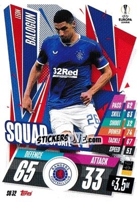 Sticker Leon Balogun - UEFA Champions League 2020-2021. Match Attax Extra - Panini