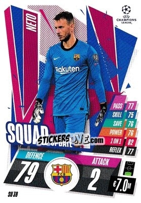 Sticker Neto - UEFA Champions League 2020-2021. Match Attax Extra n. SU39 - Panini