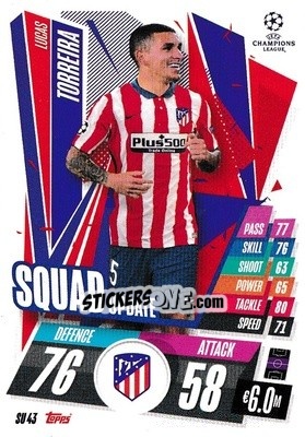 Sticker Lucas Torreira - UEFA Champions League 2020-2021. Match Attax Extra n. SU43 - Panini
