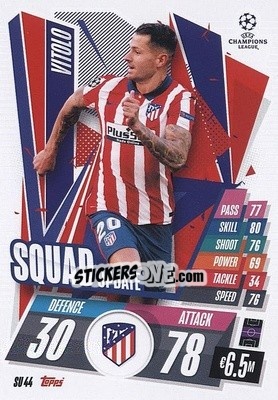 Sticker Vitolo - UEFA Champions League 2020-2021. Match Attax Extra n. SU44 - Panini