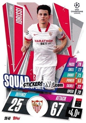 Sticker Oussama Idrissi - UEFA Champions League 2020-2021. Match Attax Extra n. SU49 - Panini