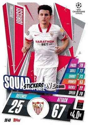 Sticker Oussama Idrissi - UEFA Champions League 2020-2021. Match Attax Extra - Panini