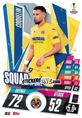 Sticker Francis Coquelin - UEFA Champions League 2020-2021. Match Attax Extra n. SU51 - Panini