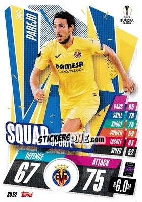 Sticker Dani Parejo - UEFA Champions League 2020-2021. Match Attax Extra n. SU52 - Panini