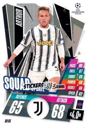 Sticker Arthur - UEFA Champions League 2020-2021. Match Attax Extra n. SU55 - Panini