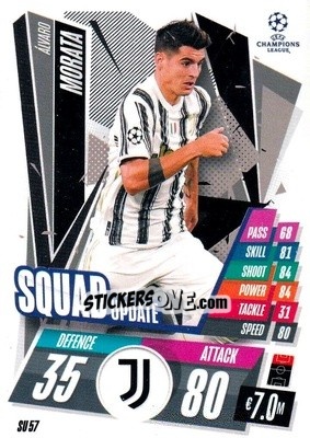 Sticker Álvaro Morata - UEFA Champions League 2020-2021. Match Attax Extra n. SU57 - Panini