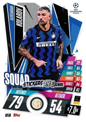 Sticker Aleksandar Kolarov - UEFA Champions League 2020-2021. Match Attax Extra n. SU58 - Panini