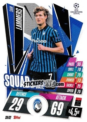 Sticker Sam Lammers - UEFA Champions League 2020-2021. Match Attax Extra n. SU62 - Panini