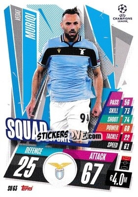 Sticker Vedat Muriqi - UEFA Champions League 2020-2021. Match Attax Extra n. SU63 - Panini
