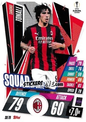 Sticker Sandro Tonali - UEFA Champions League 2020-2021. Match Attax Extra - Panini